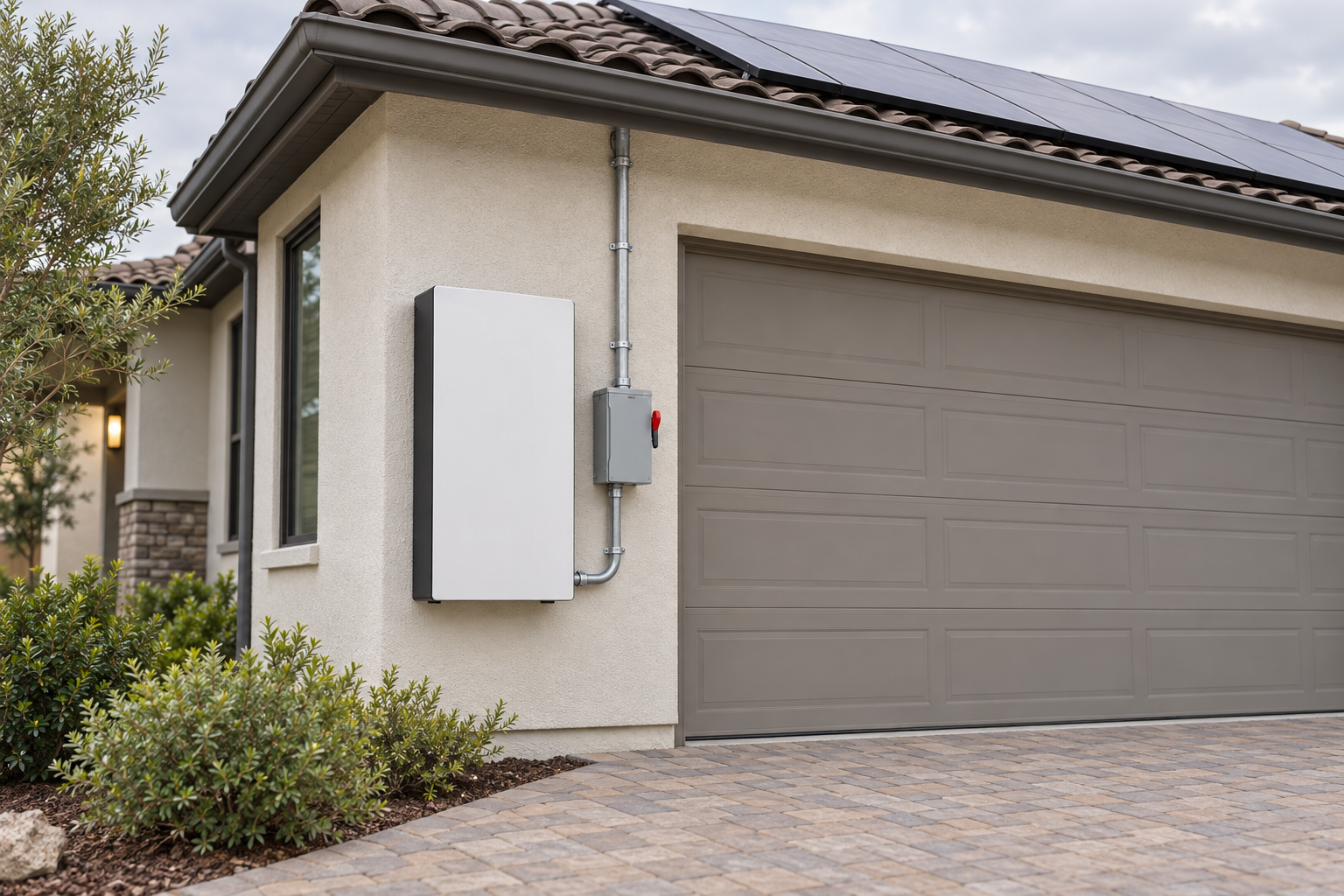 solar panel installation and battery backup on a Florida home