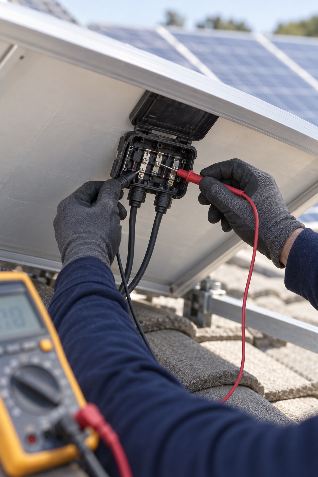 solar panel repair technician at a Palm Beach Gardens home